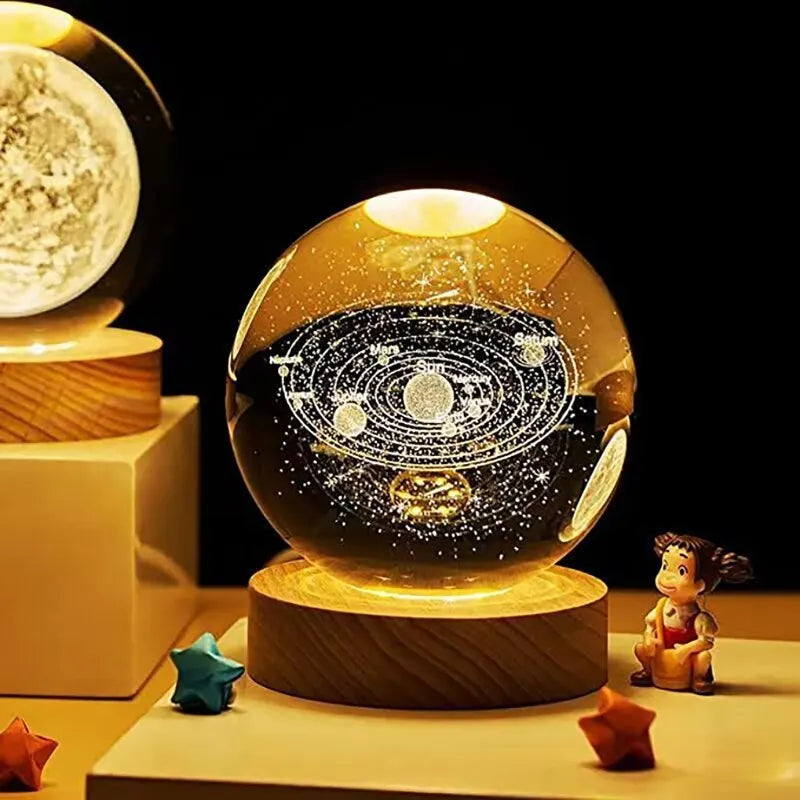 Solar System LED Table Lamp - Eco-Friendly Planet Design