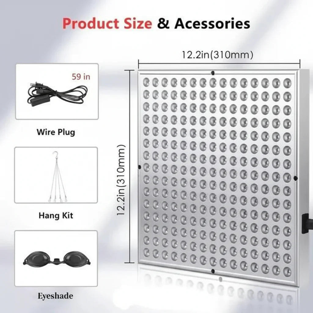 Infrared Light Therapy Panel for Skin Rejuvenation and Muscle Relaxation