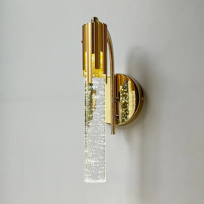 Crystal Wall Sconce with Elegant Design and Warm Illumination