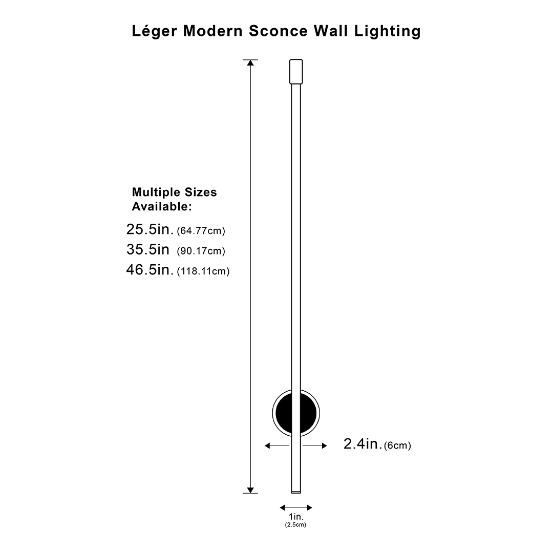 Modern Minimalist Wall Sconce Lamp in Aluminum with Integrated LED