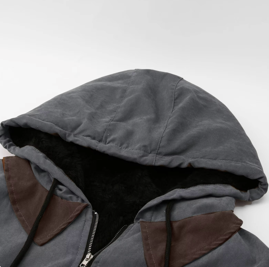 Men's Autumn Jacket with Hood and Soft Lining