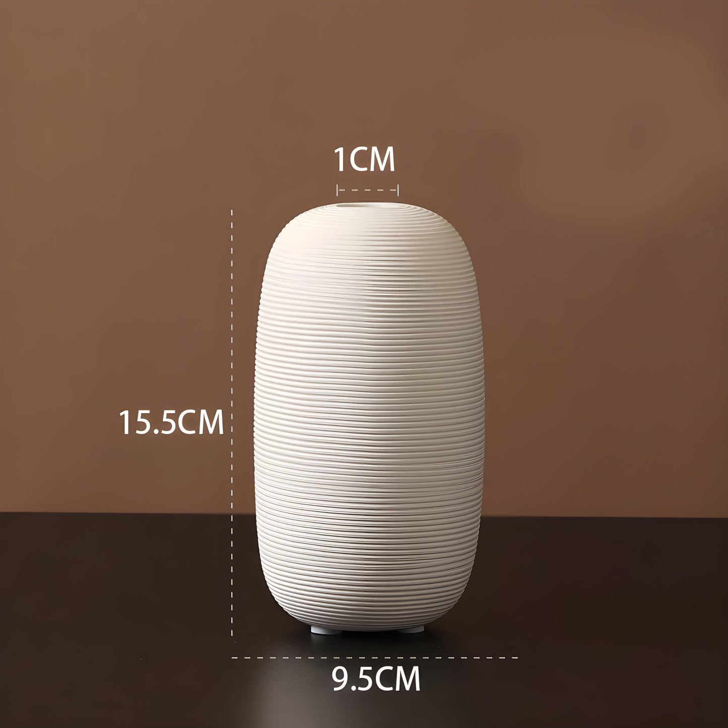 Minimalist Handcrafted Ceramic Zen Vase with Black-and-White Design