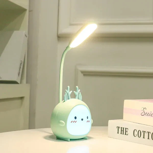 Child-Friendly USB Rechargeable Reading Lamp with Night Light