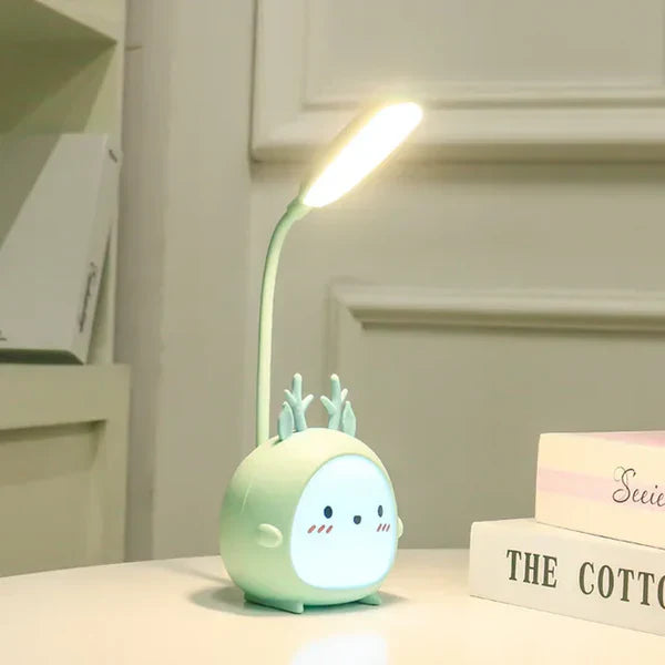 Children's Eye Protection Reading Lamp with USB Charging - Cartoon Design