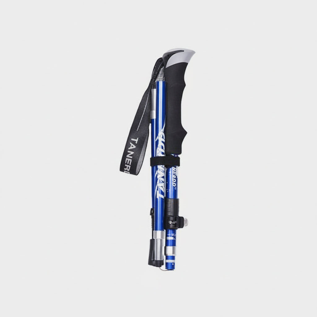 Adjustable Lightweight Aluminum Trekking Poles - Foldable Telescopic Hiking Support