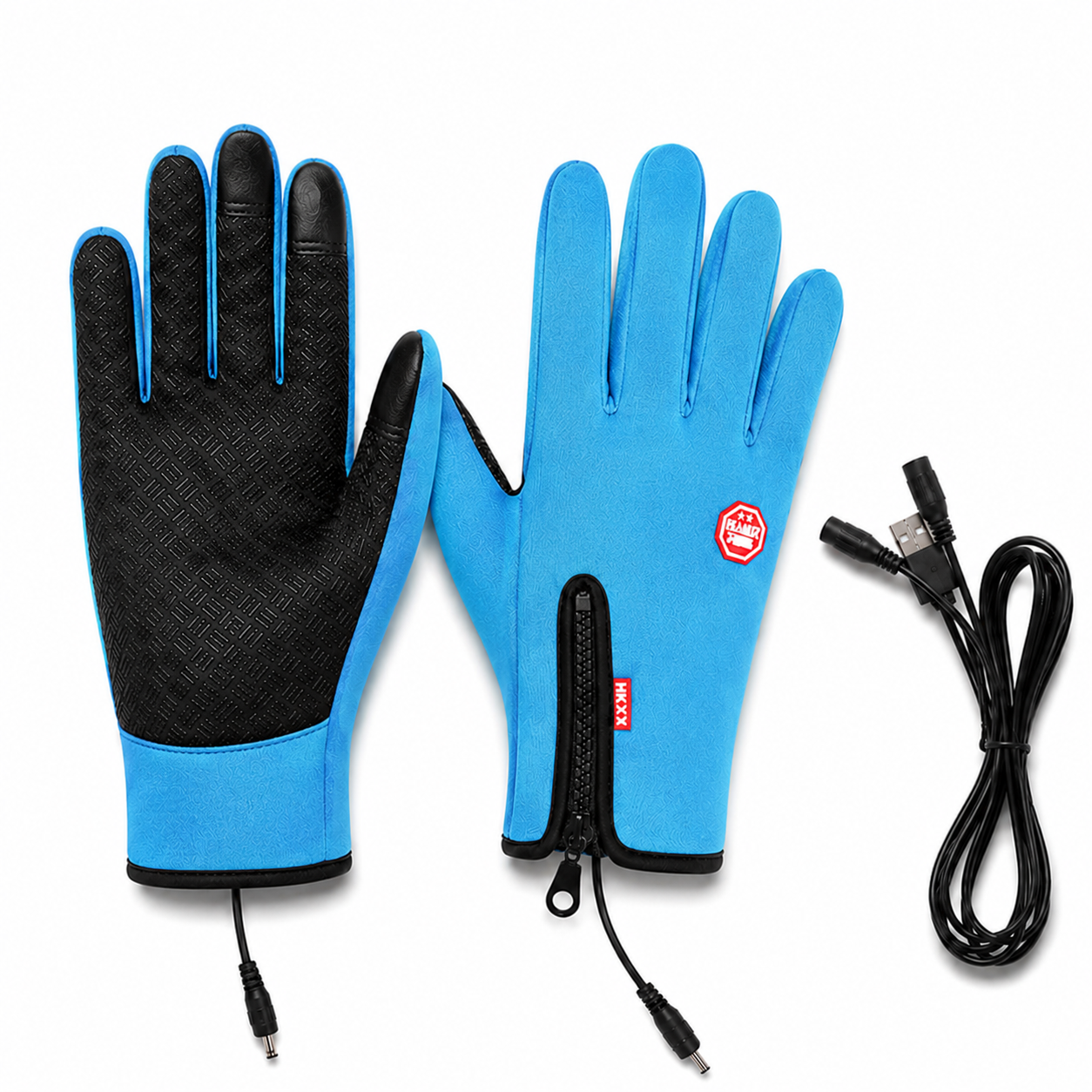 USB Heated Winter Gloves with Touchscreen and Waterproof Design
