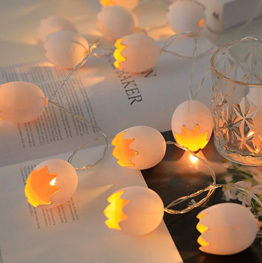 Linen String Lights with Warm Lanterns