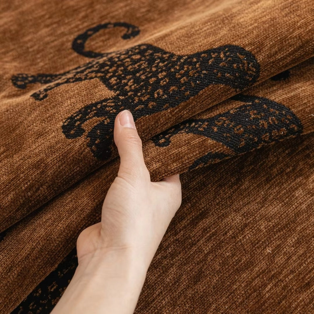 Lion Wavy Non-Slip Microfiber Sofa Cover