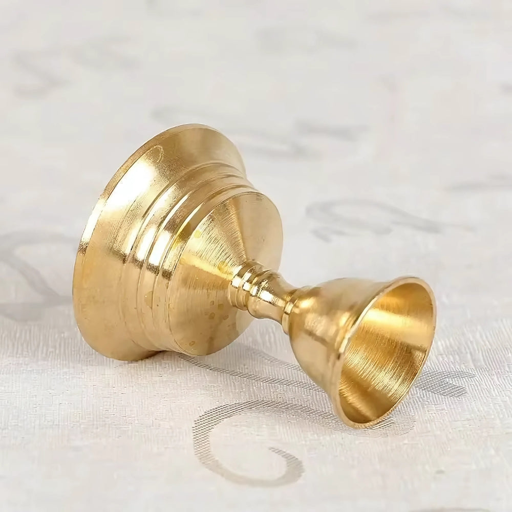 Vintage Copper Cup Candle Holder with Pedestal Base