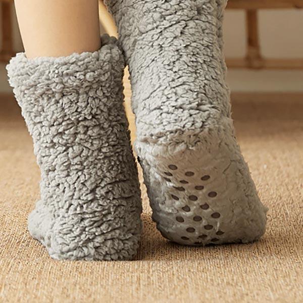 Llama Alpaca Mid-Calf Wool Slippers with Non-Slip Bottom