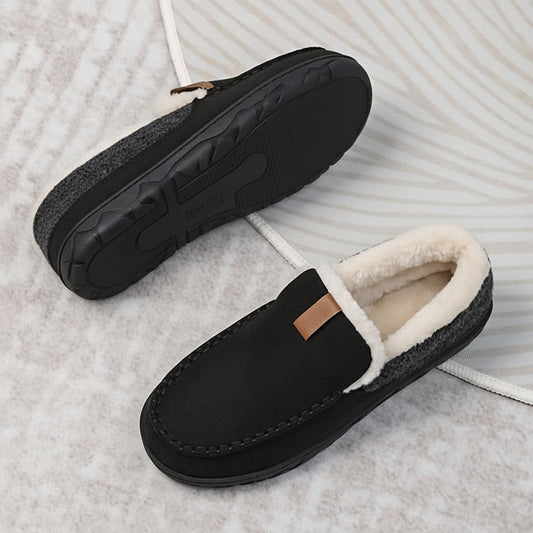 Men's Warm Wool Loafers for Winter Comfort