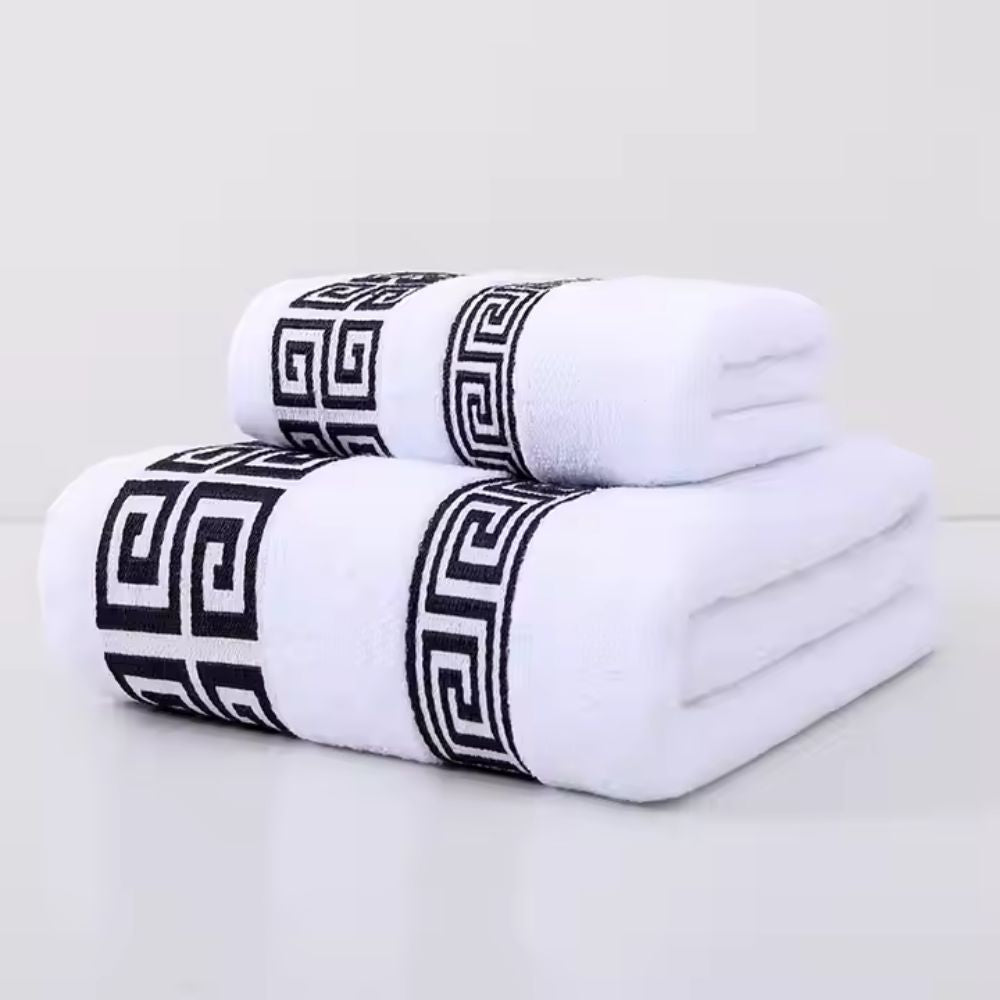 Cotton Terry Towel Set - 2 Piece, High Absorbency
