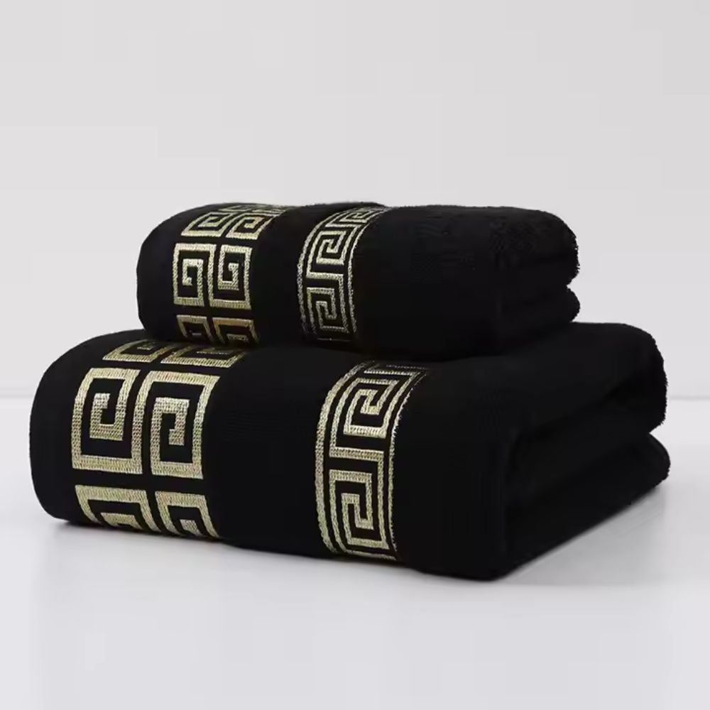 Cotton Terry Towel Set - 2 Piece, High Absorbency