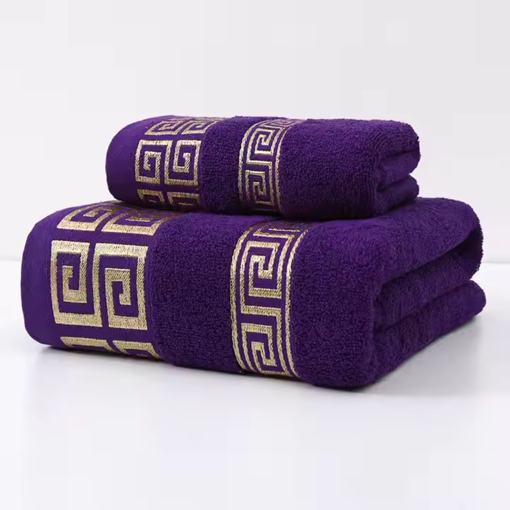 Cotton Terry Towel Set - 2 Piece, High Absorbency