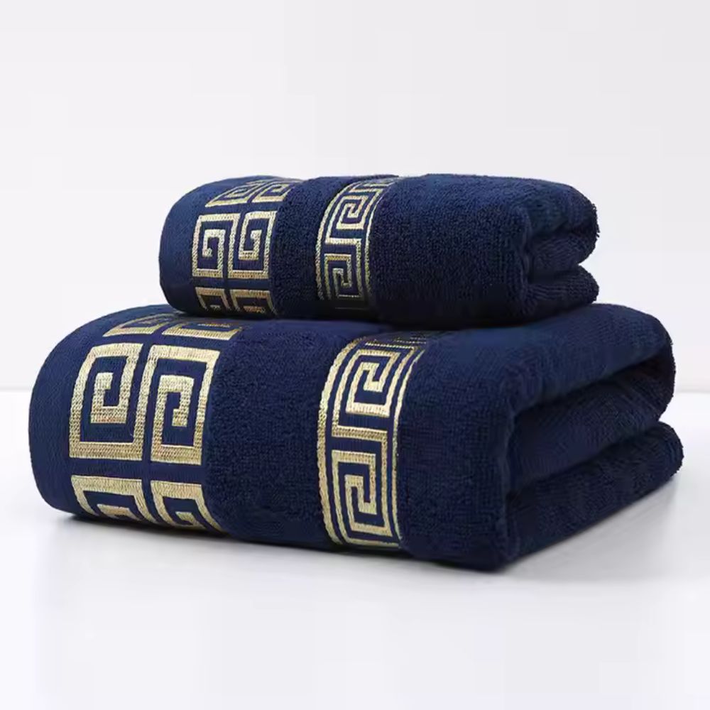 Cotton Terry Towel Set - 2 Piece, High Absorbency