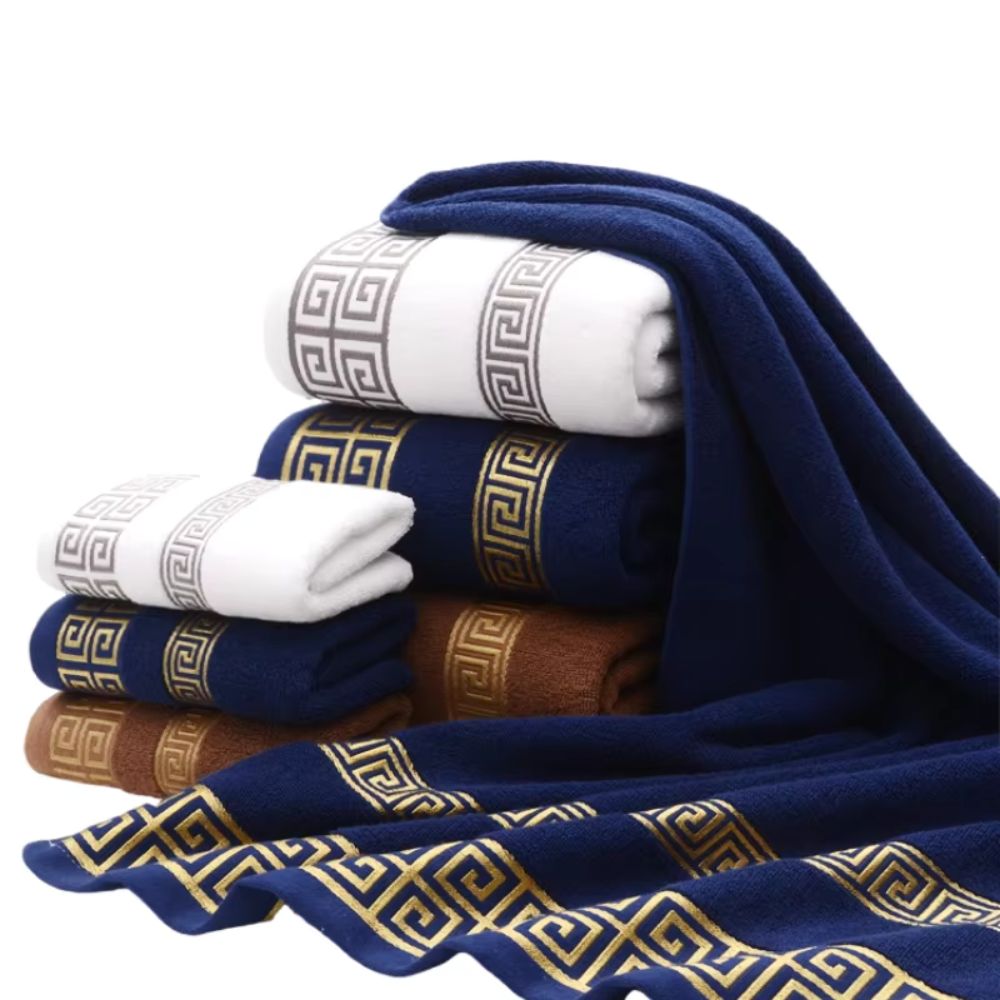 Cotton Terry Towel Set - 2 Piece, High Absorbency