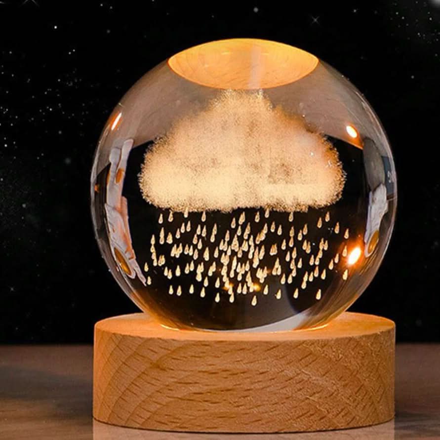 Luminous Crystal Sphere LED Night Light