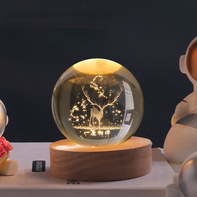 Luminous Crystal Sphere LED Night Light