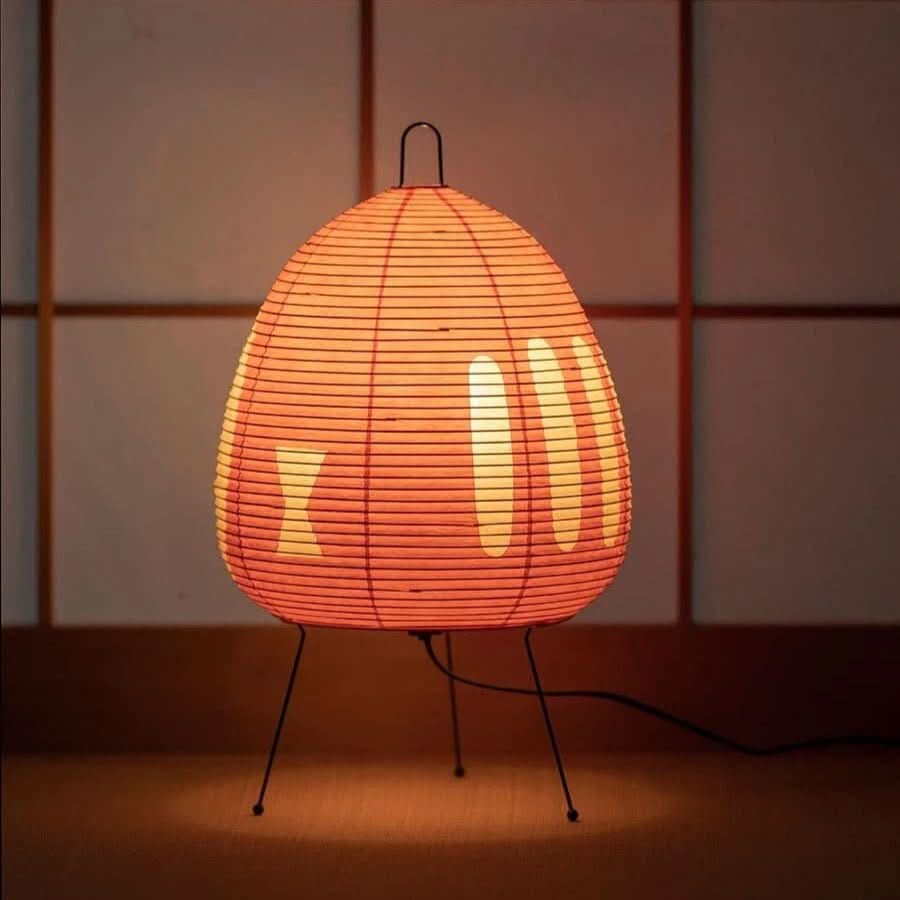 Japanese Minimalist Table Lamp with Rice Paper Shade