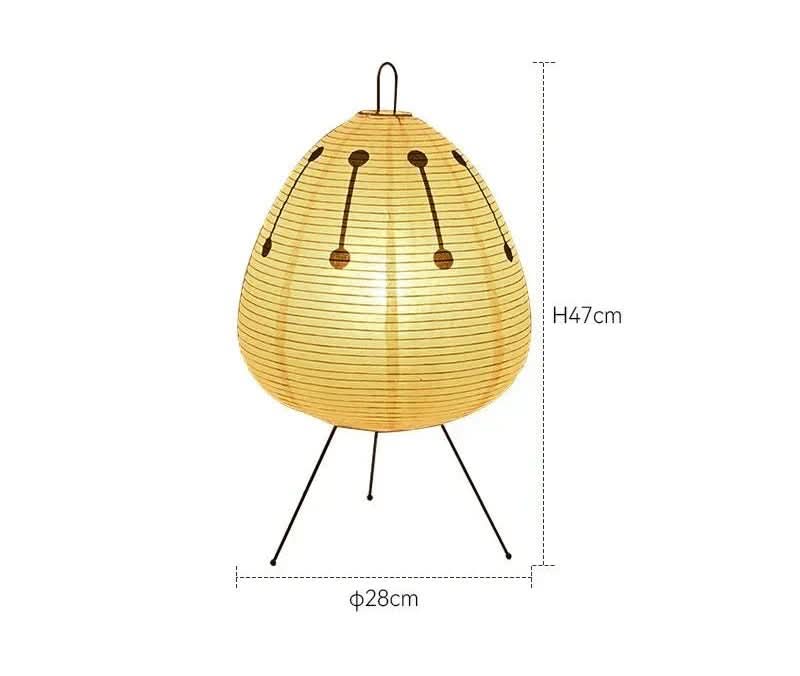 Japanese Minimalist Table Lamp with Rice Paper Shade
