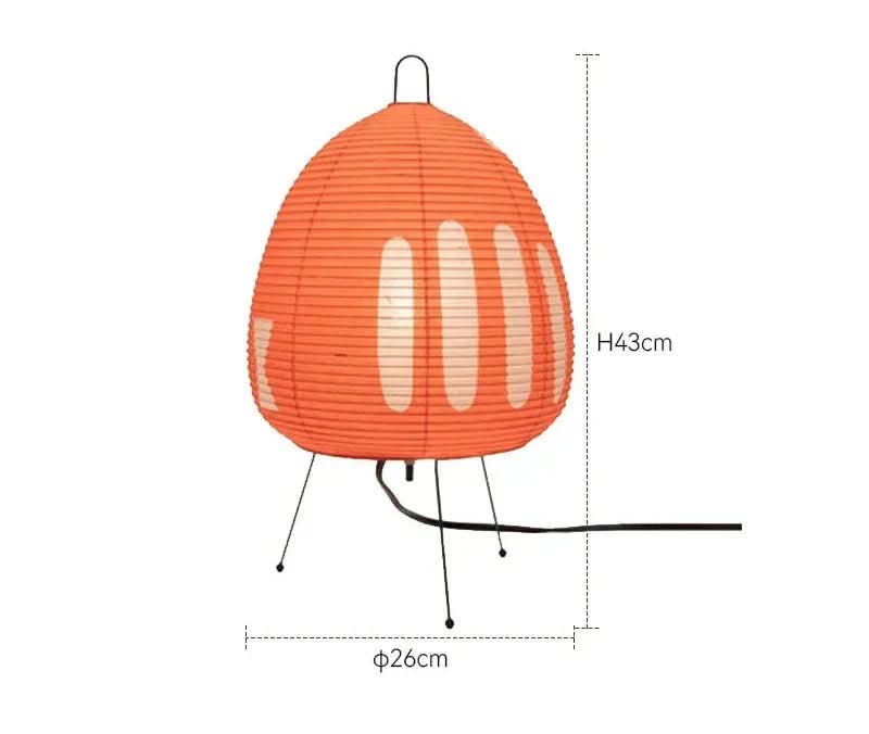 Japanese Minimalist Table Lamp with Rice Paper Shade
