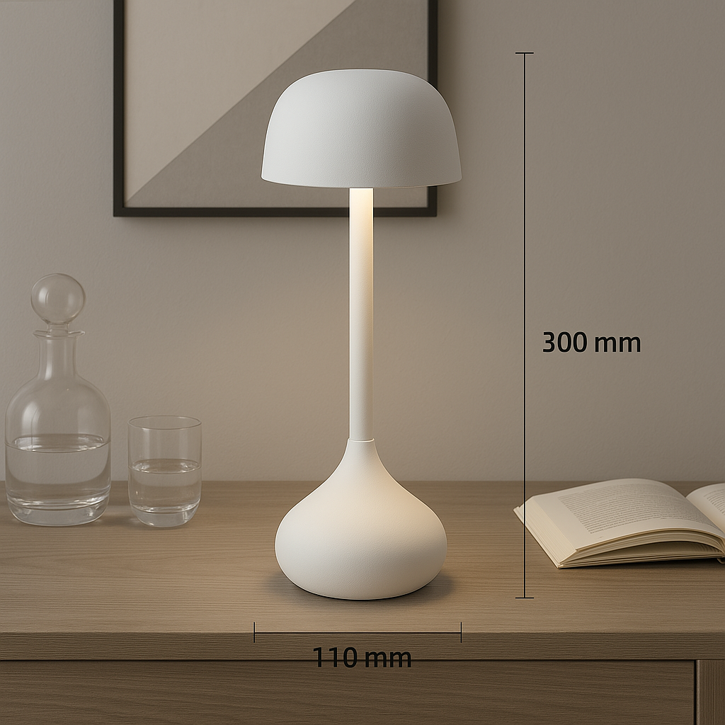 Rechargeable Touch-Sensitive Desk Lamp with Adjustable Warm and Neutral Light
