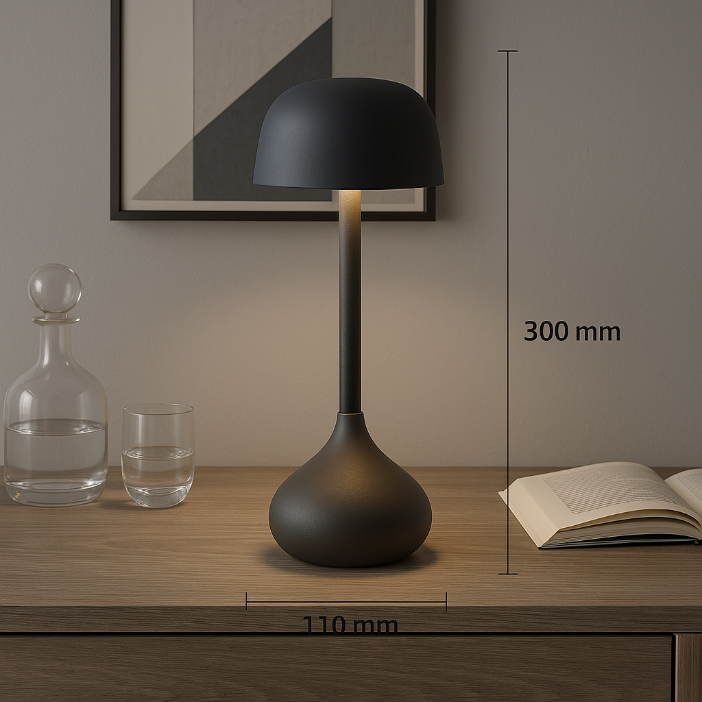 Rechargeable Touch-Sensitive Desk Lamp with Adjustable Warm and Neutral Light