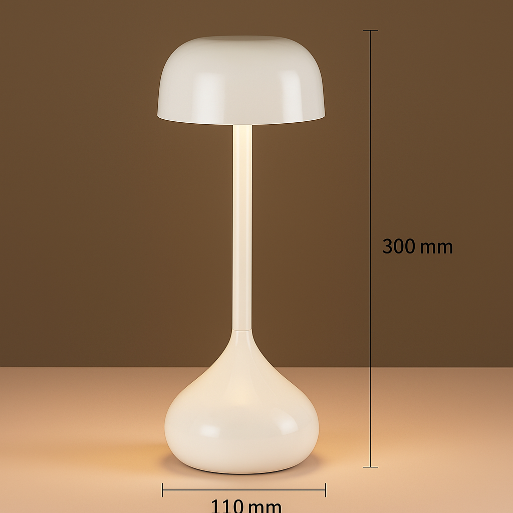 Rechargeable Touch-Sensitive Desk Lamp with Adjustable Warm and Neutral Light