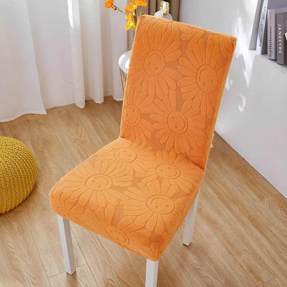 Smiley Floral Stretch Chair Cover