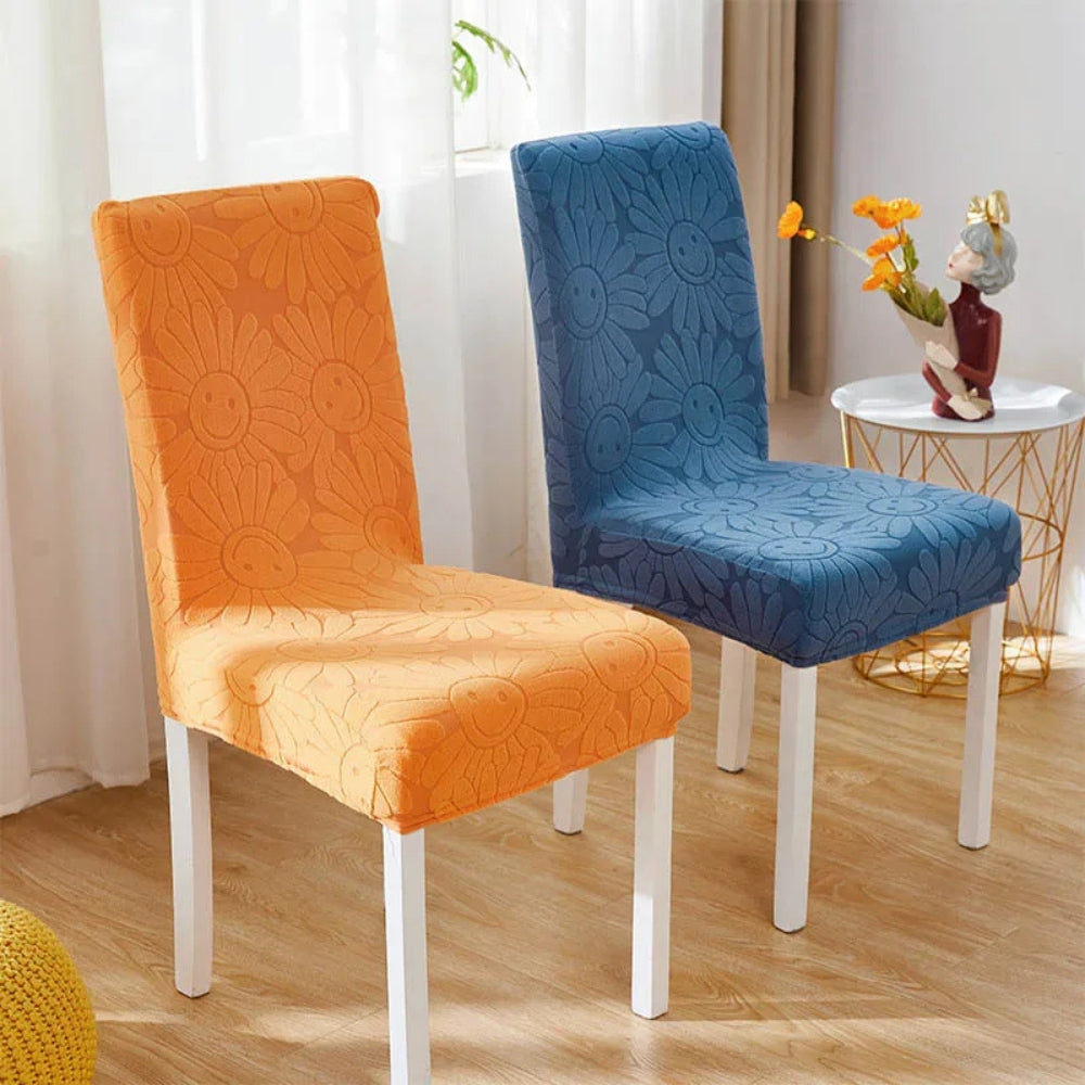Smiley Floral Stretch Chair Cover