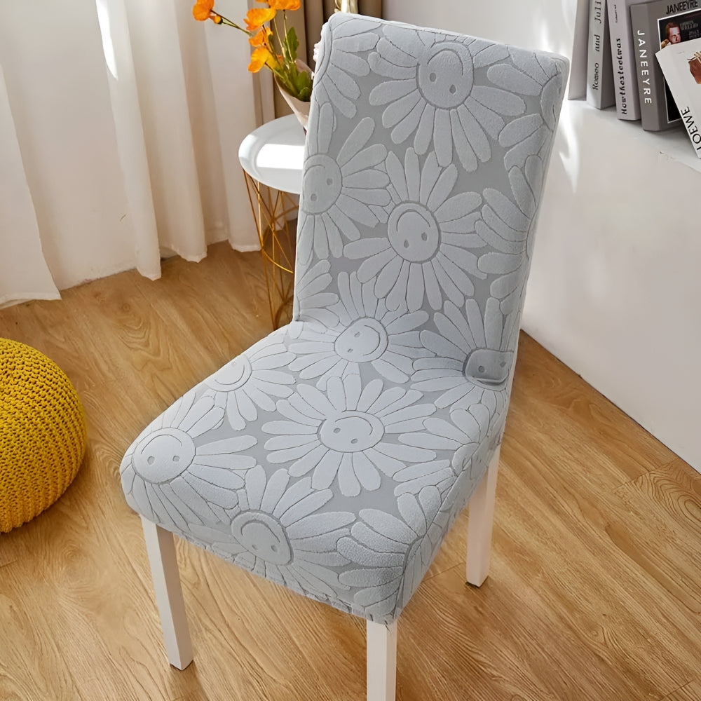 Smiley Floral Stretch Chair Cover