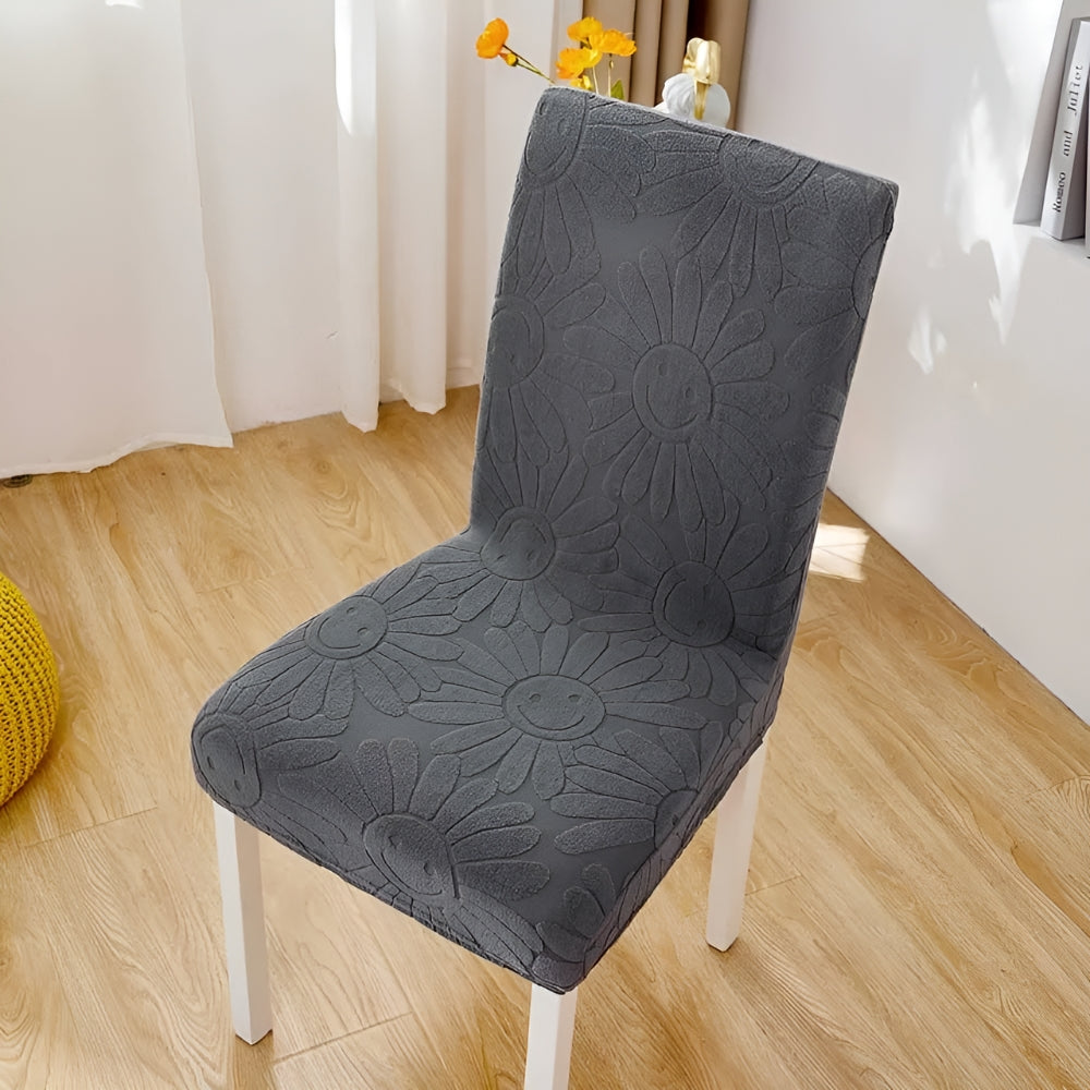Smiley Floral Stretch Chair Cover