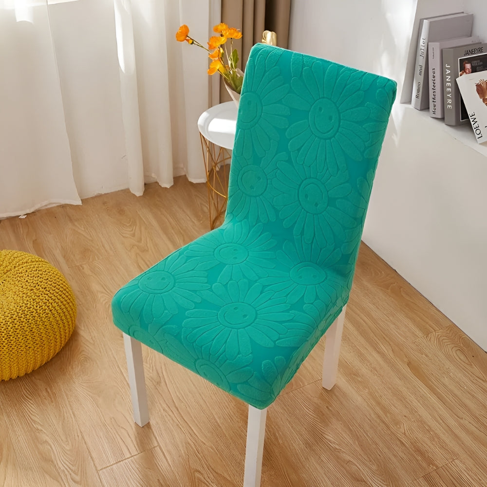 Smiley Floral Stretch Chair Cover
