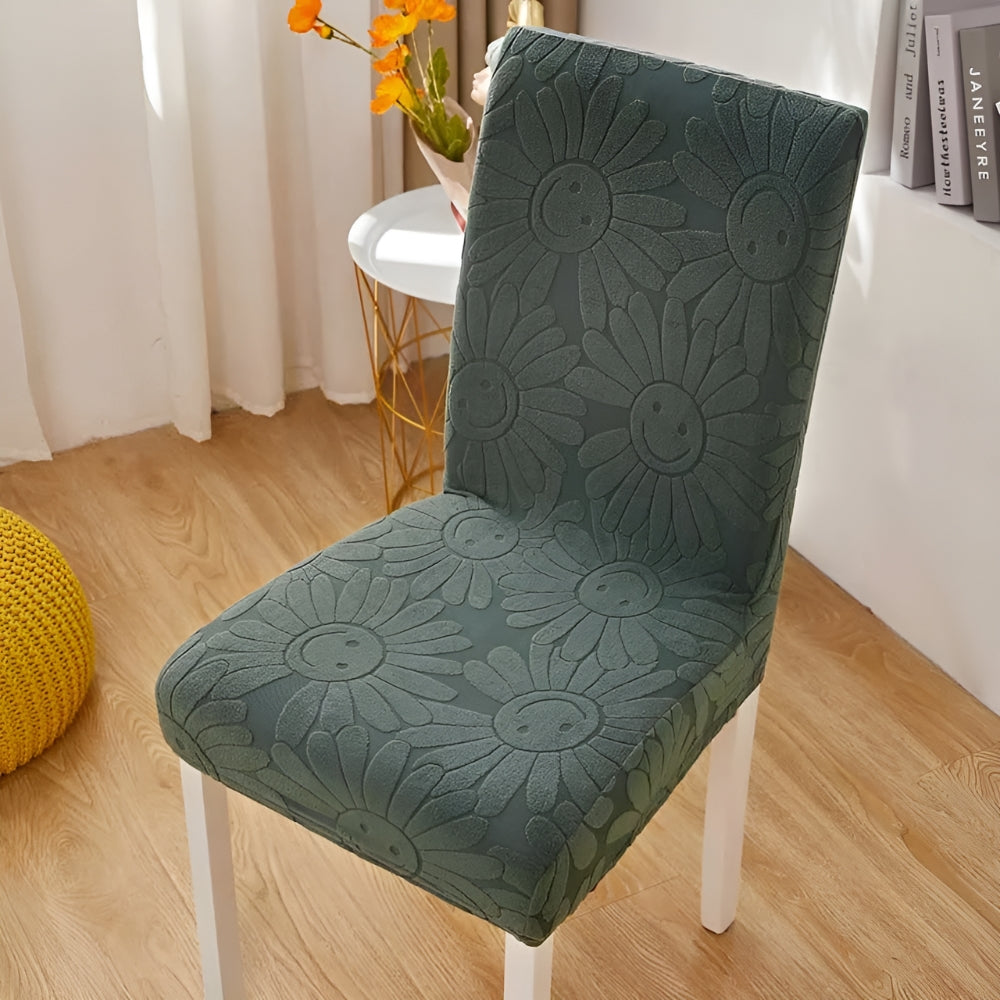 Smiley Floral Stretch Chair Cover