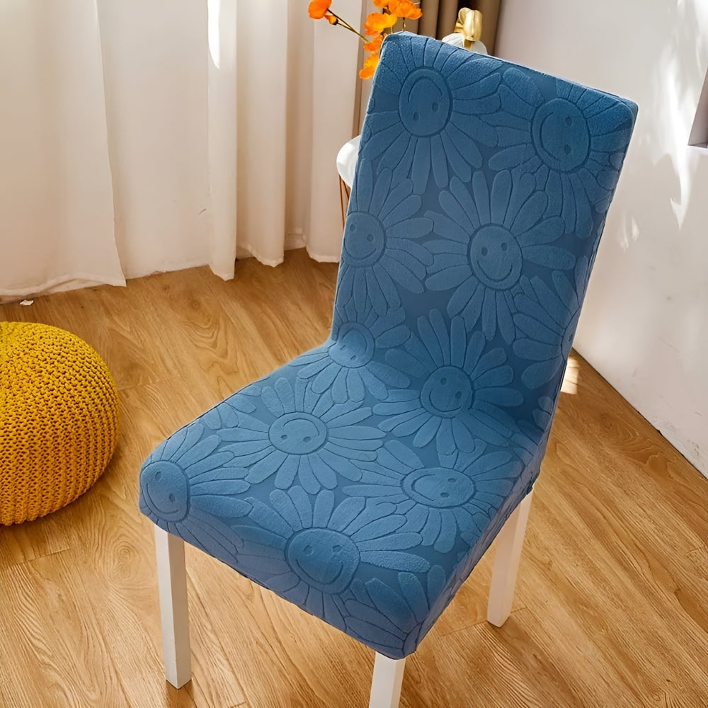 Smiley Floral Stretch Chair Cover