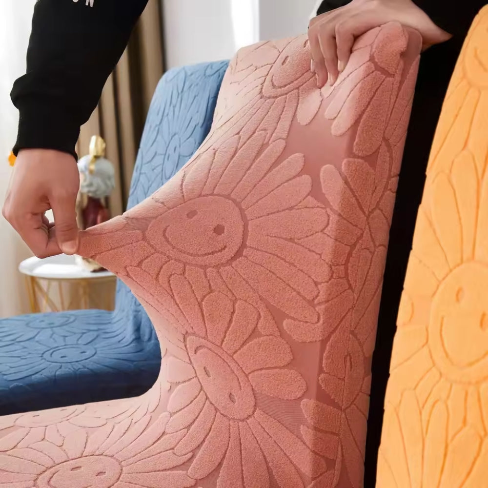 Smiley Floral Stretch Chair Cover