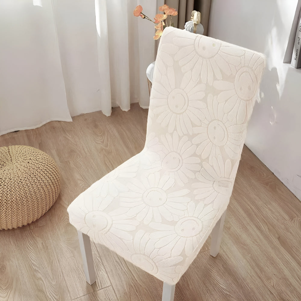 Smiley Floral Stretch Chair Cover