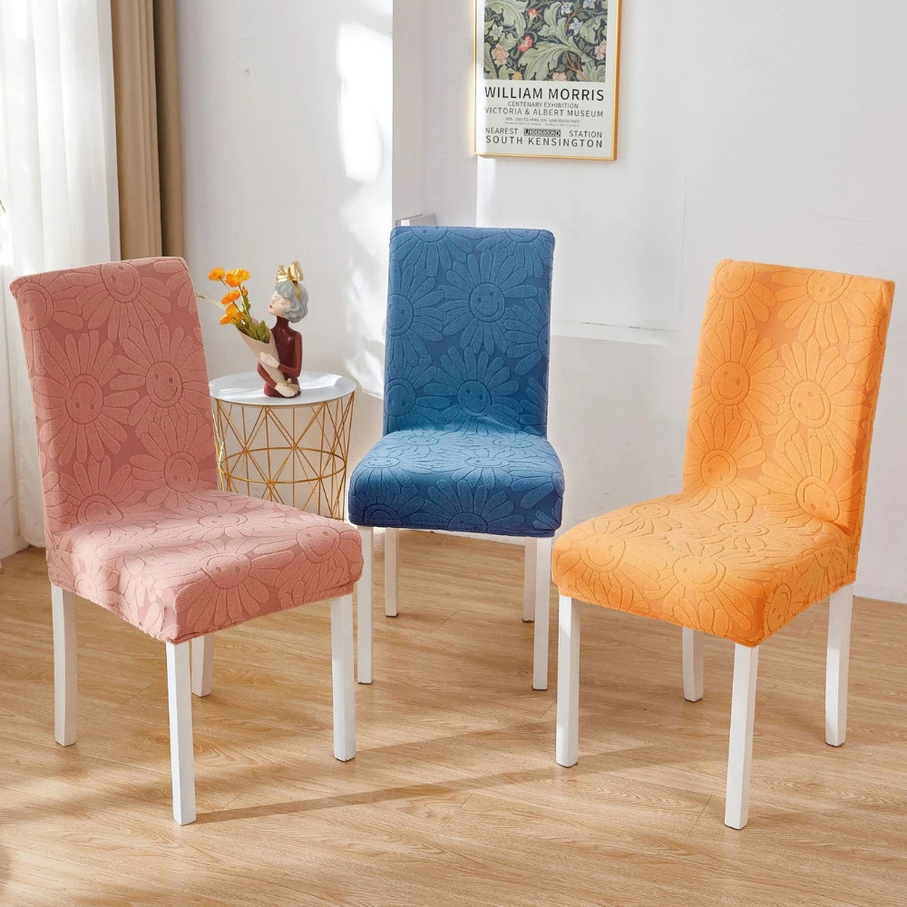 Smiley Floral Stretch Chair Cover