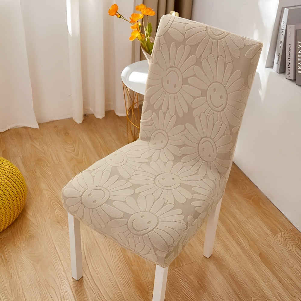 Smiley Floral Stretch Chair Cover