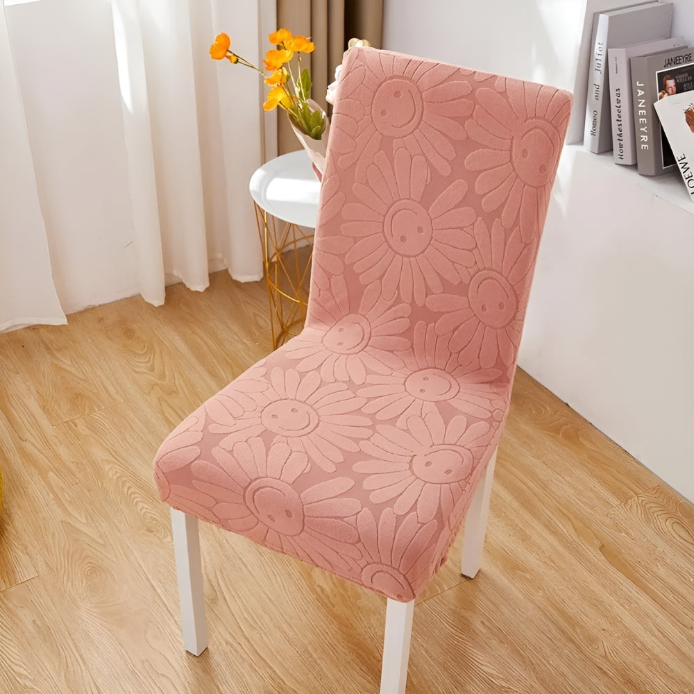 Smiley Floral Stretch Chair Cover