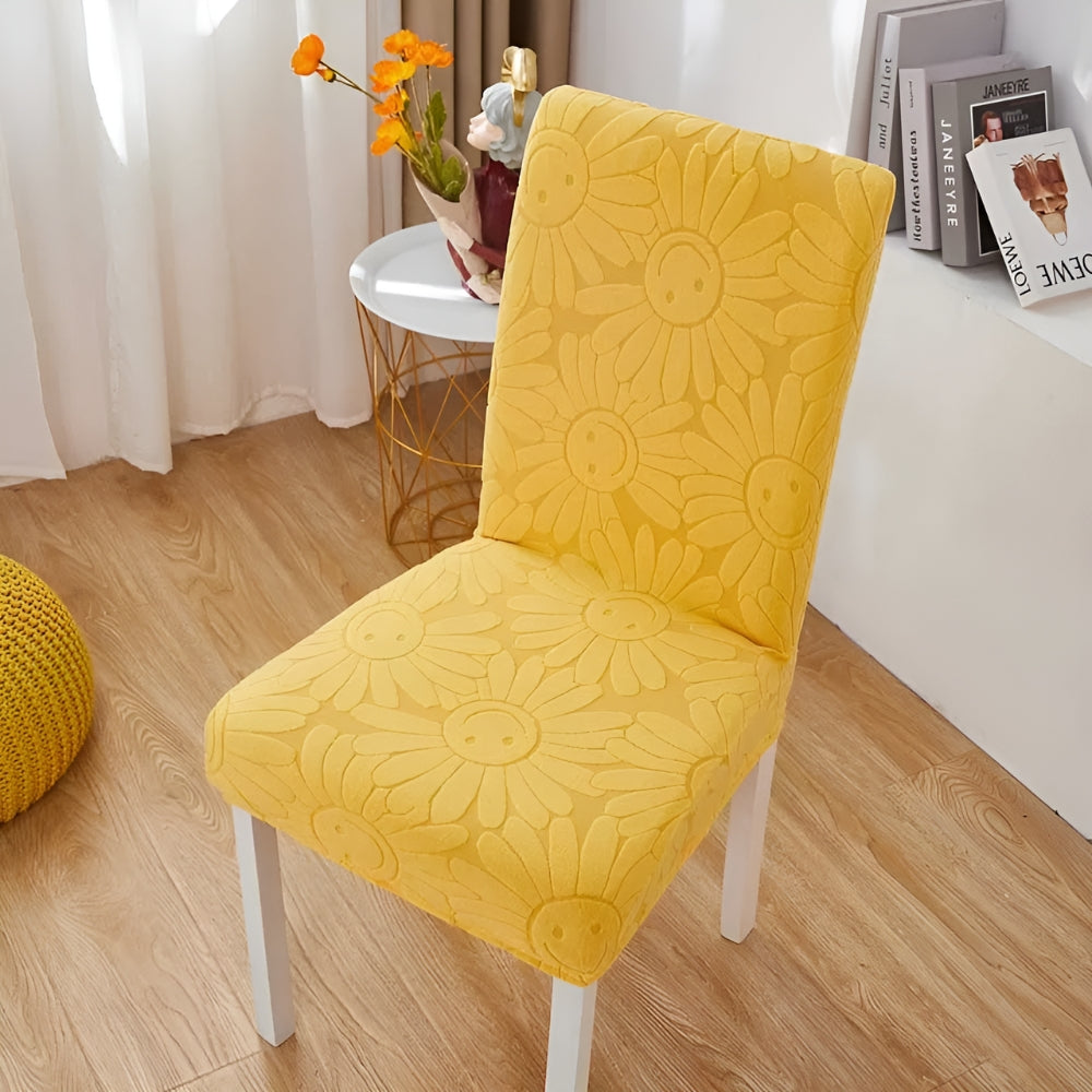 Smiley Floral Stretch Chair Cover