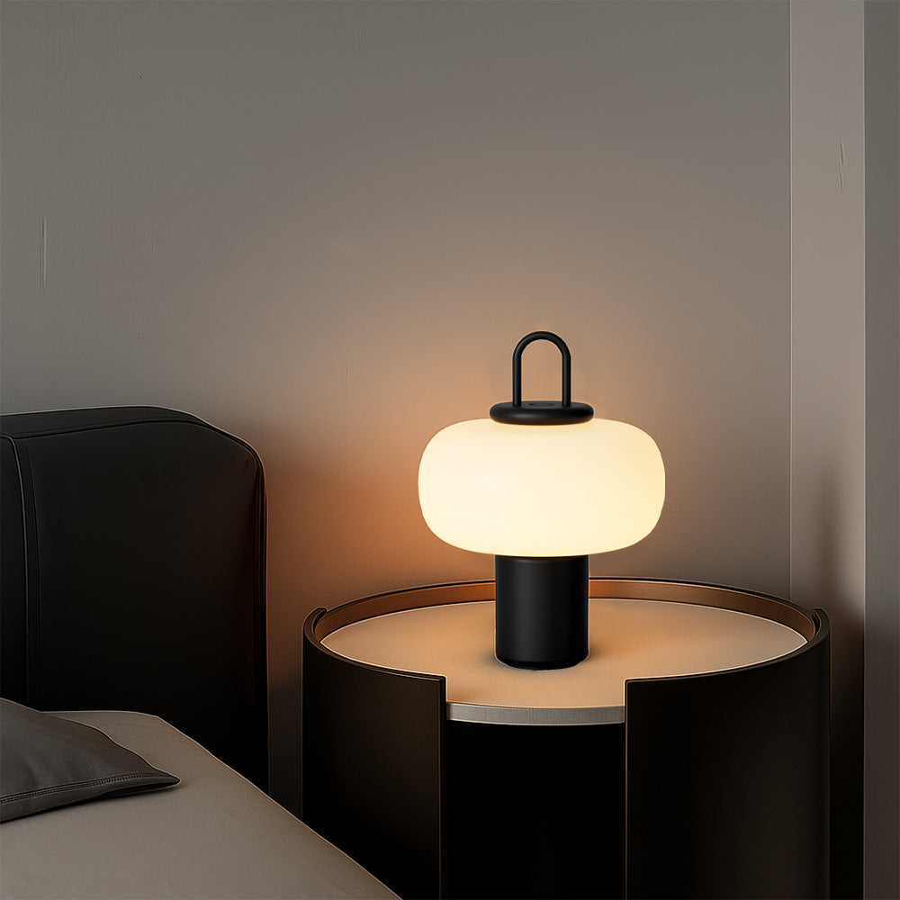 Frosted Glass Nordic Bedside Table Lamp with LED