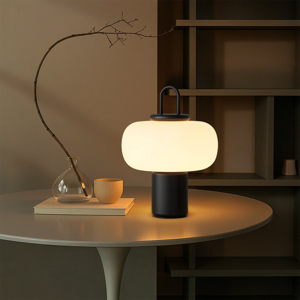 Frosted Glass Nordic Bedside Table Lamp with LED