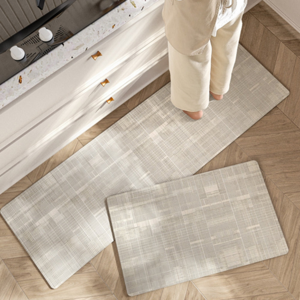 Floral Striped Non-Slip Kitchen Mat