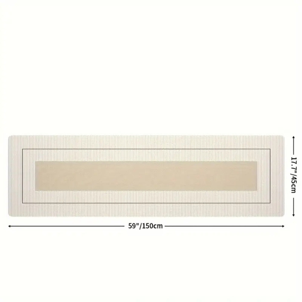 Floral Striped Non-Slip Kitchen Mat