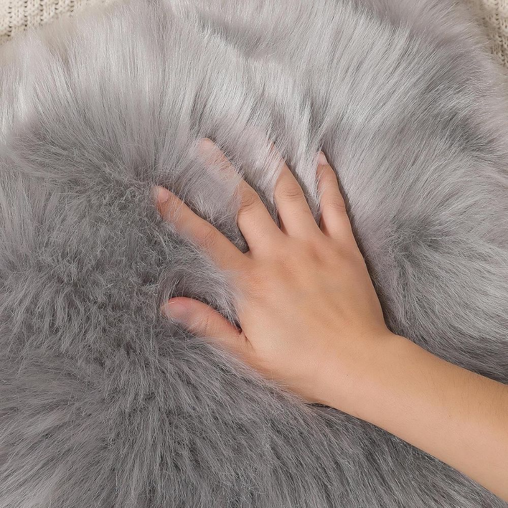 Plush Microfiber Faux Fur Area Rug