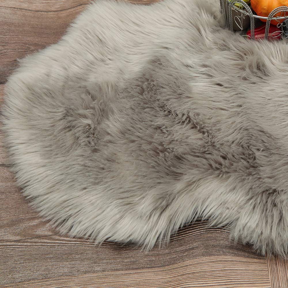 Plush Microfiber Faux Fur Area Rug