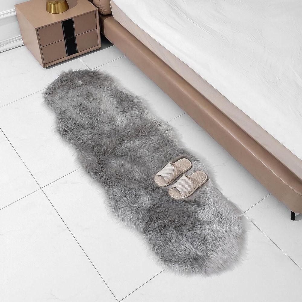 Plush Microfiber Faux Fur Area Rug
