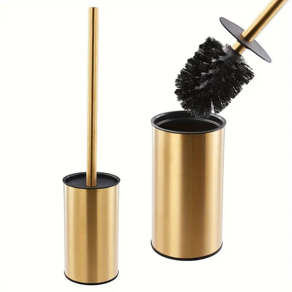 Stainless Steel Standing Toilet Brush Set