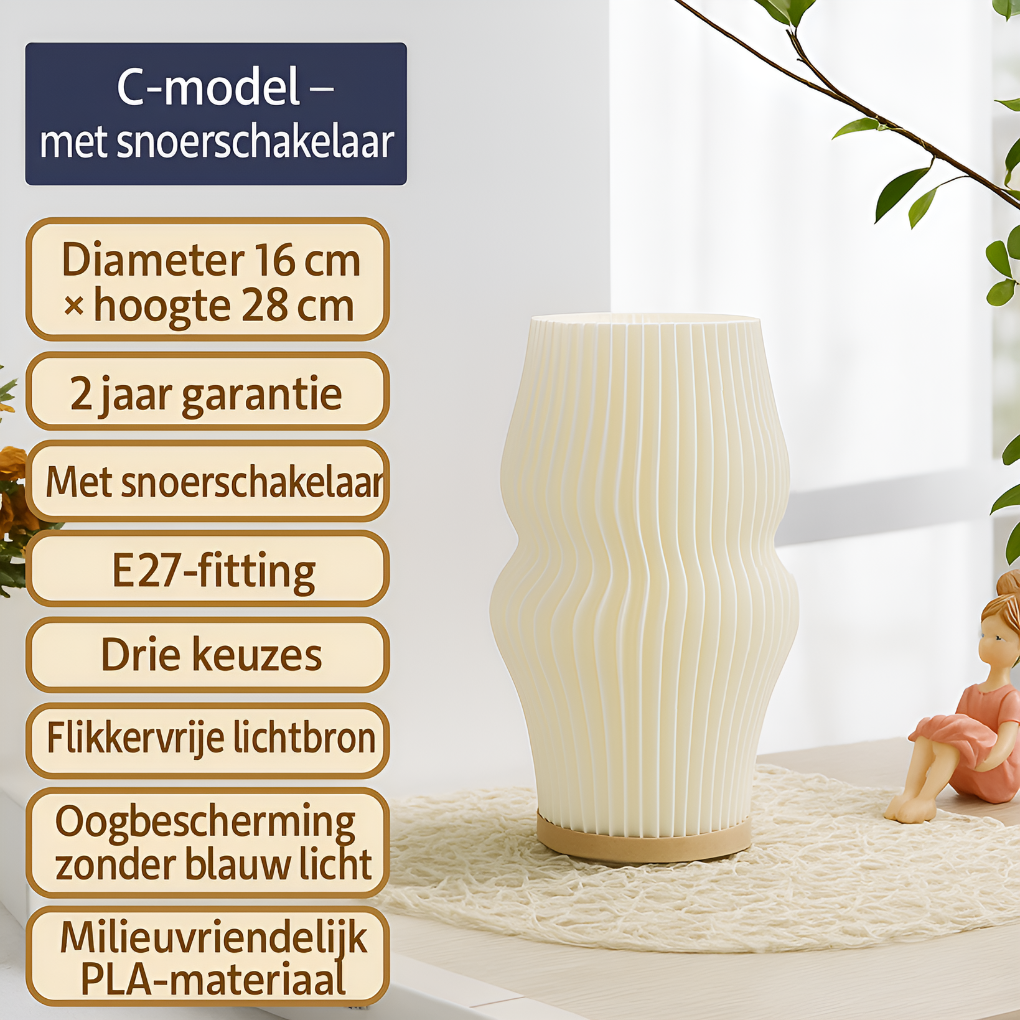 Swirl Design LED Table Lamp - Modern Ambient Lighting